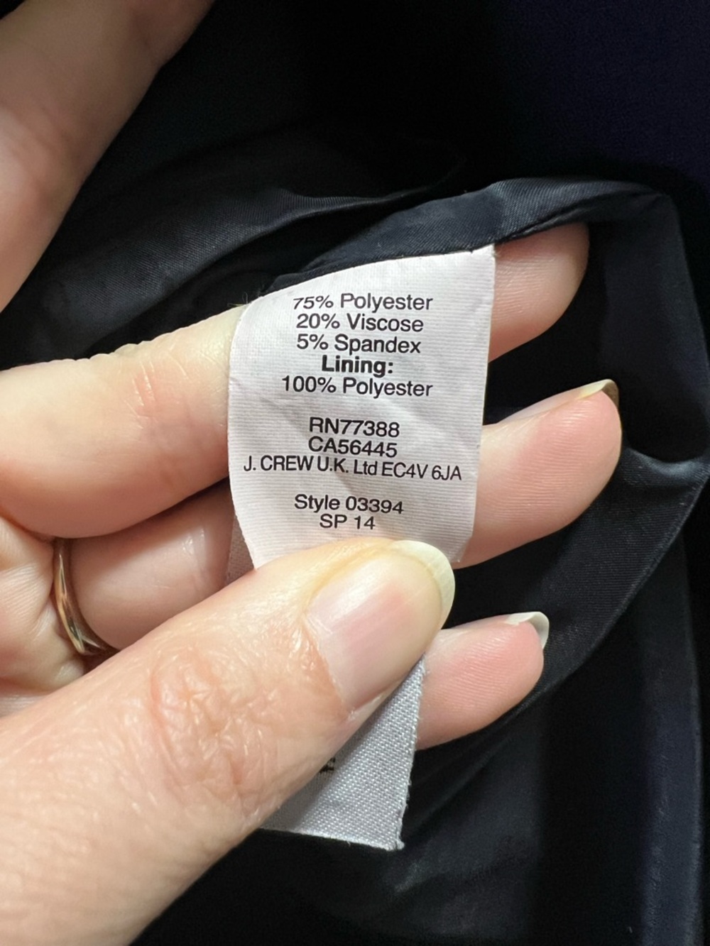 J. Crew Navy A-Line Skirt - Picture 4 of 5